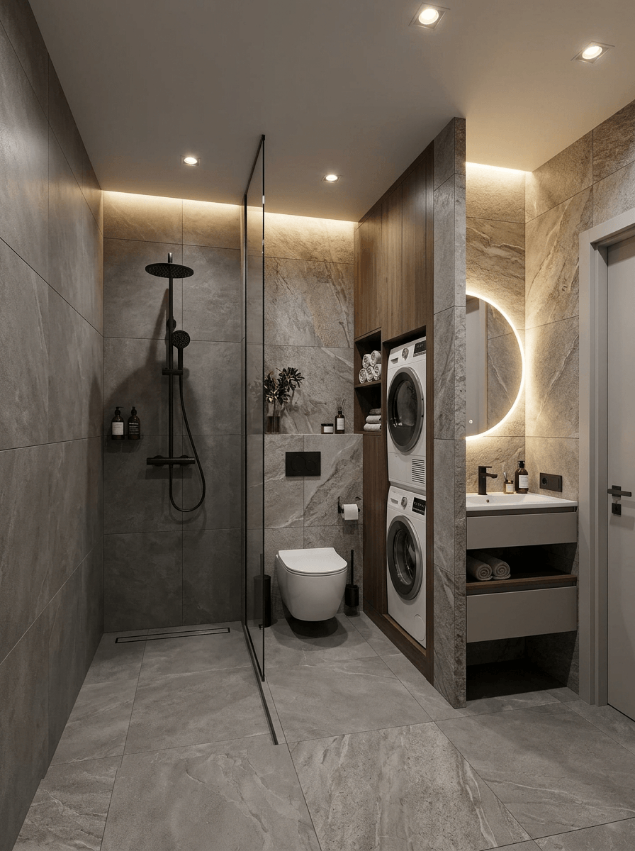 Contemporary Bathroom design — interior photo by GenRoom AI