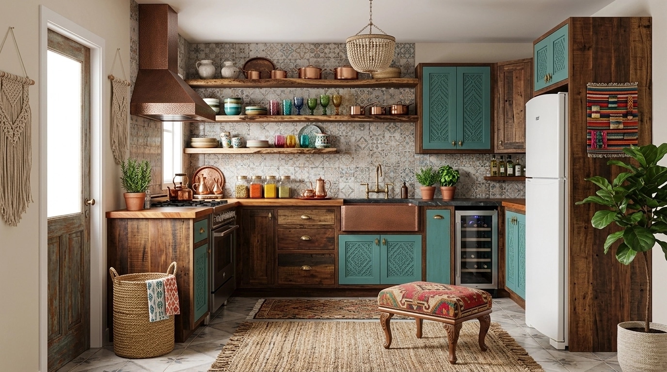 Bohemian Kitchen design — interior photo by GenRoom AI
