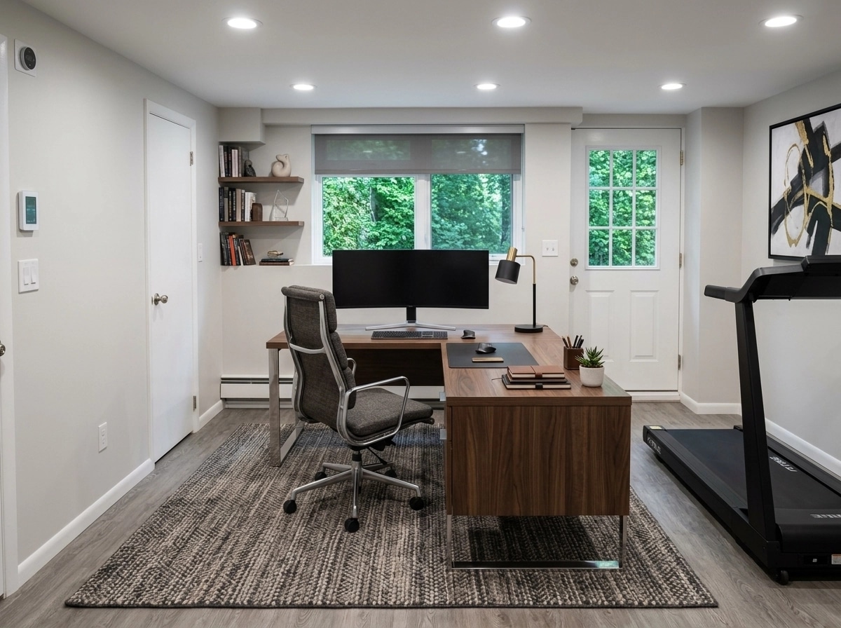 Office interior in Contemporary style — photo by GenRoom AI