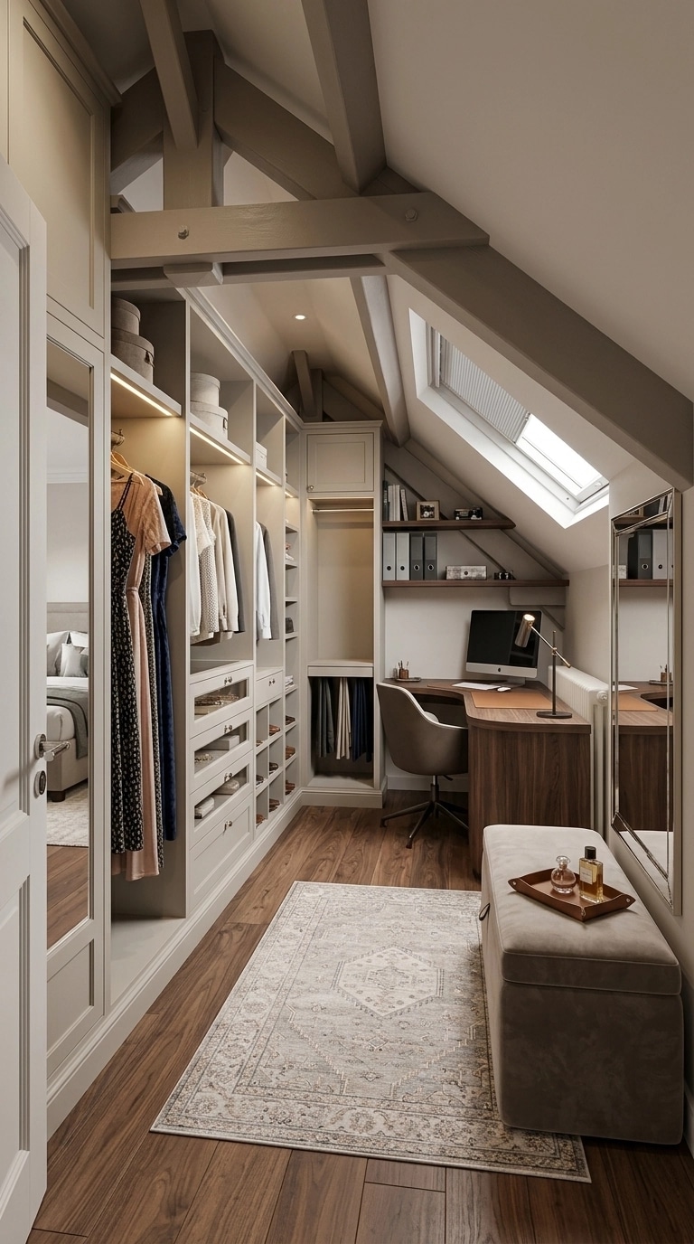 Interior design in Transitional style — wardrobe by GenRoom AI