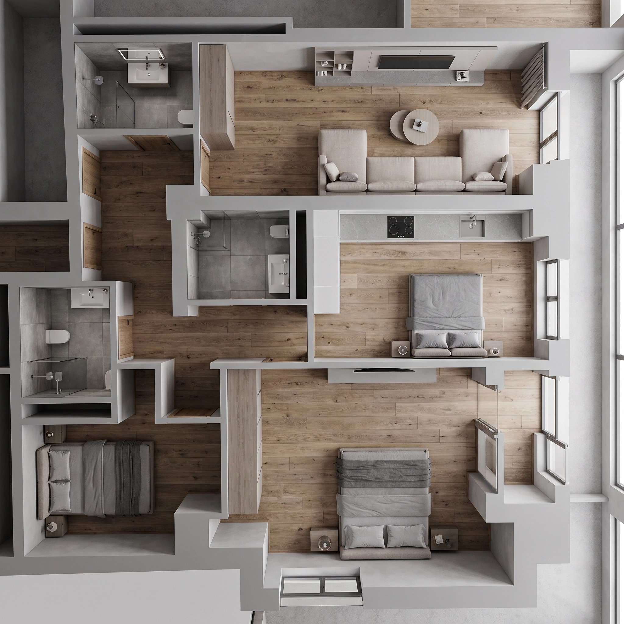 Interior design in Contemporary style — Living Room by GenRoom AI