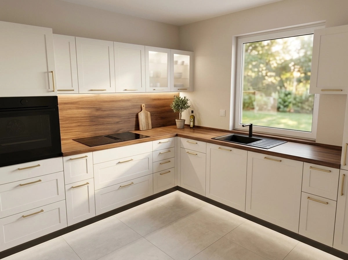 Kitchen interior in Modern Farmhouse style — photo by GenRoom AI