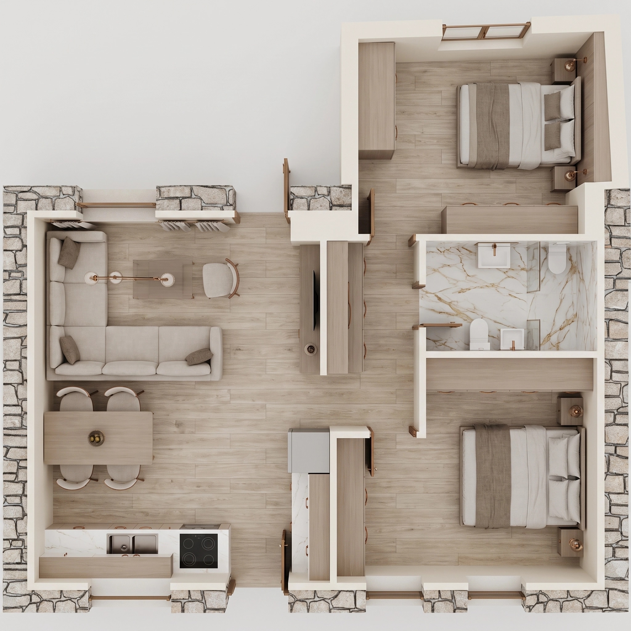Interior design in Contemporary style — Living Room by GenRoom AI
