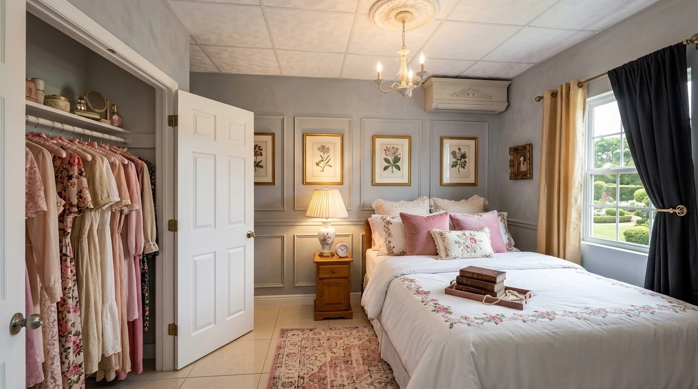 Interior design in Neoclassic style — Bedroom by GenRoom AI