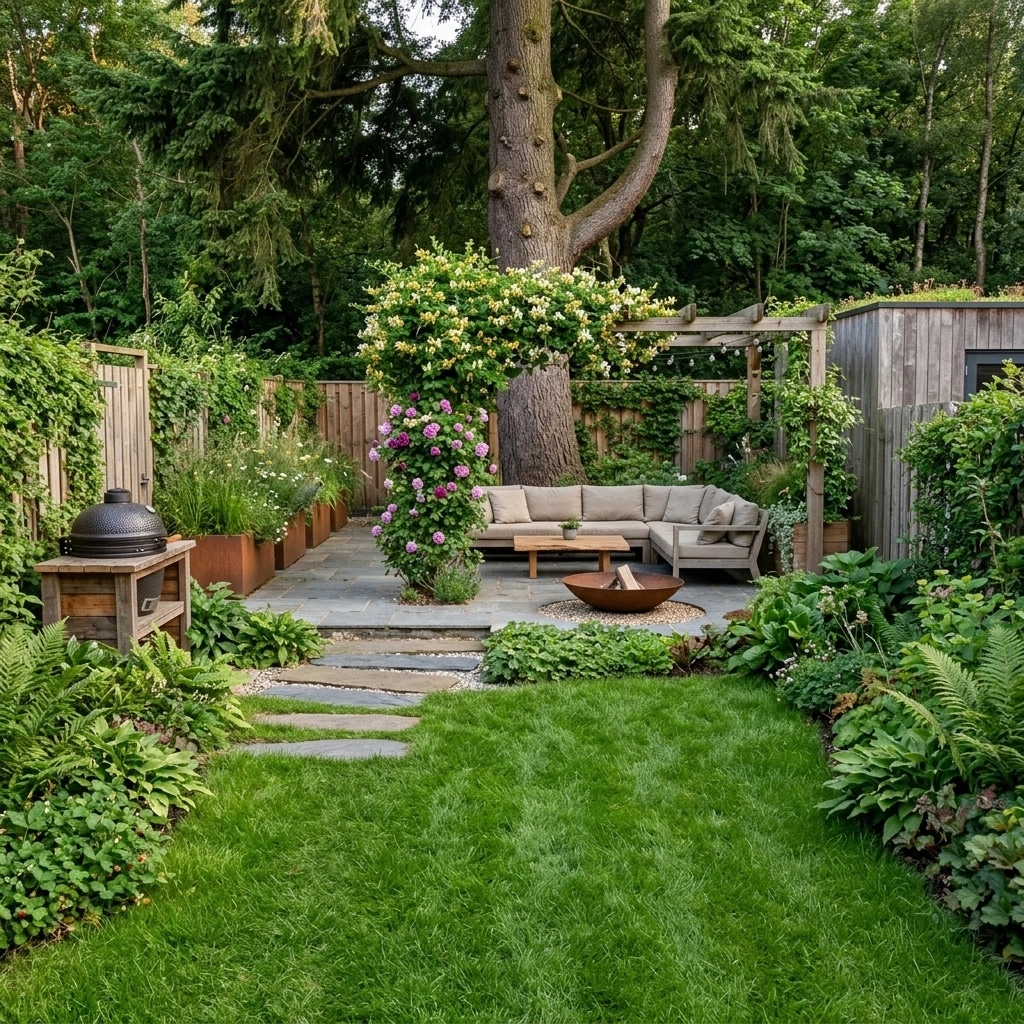 Landscape design in Eco Natural Garden style — Yard by GenRoom AI