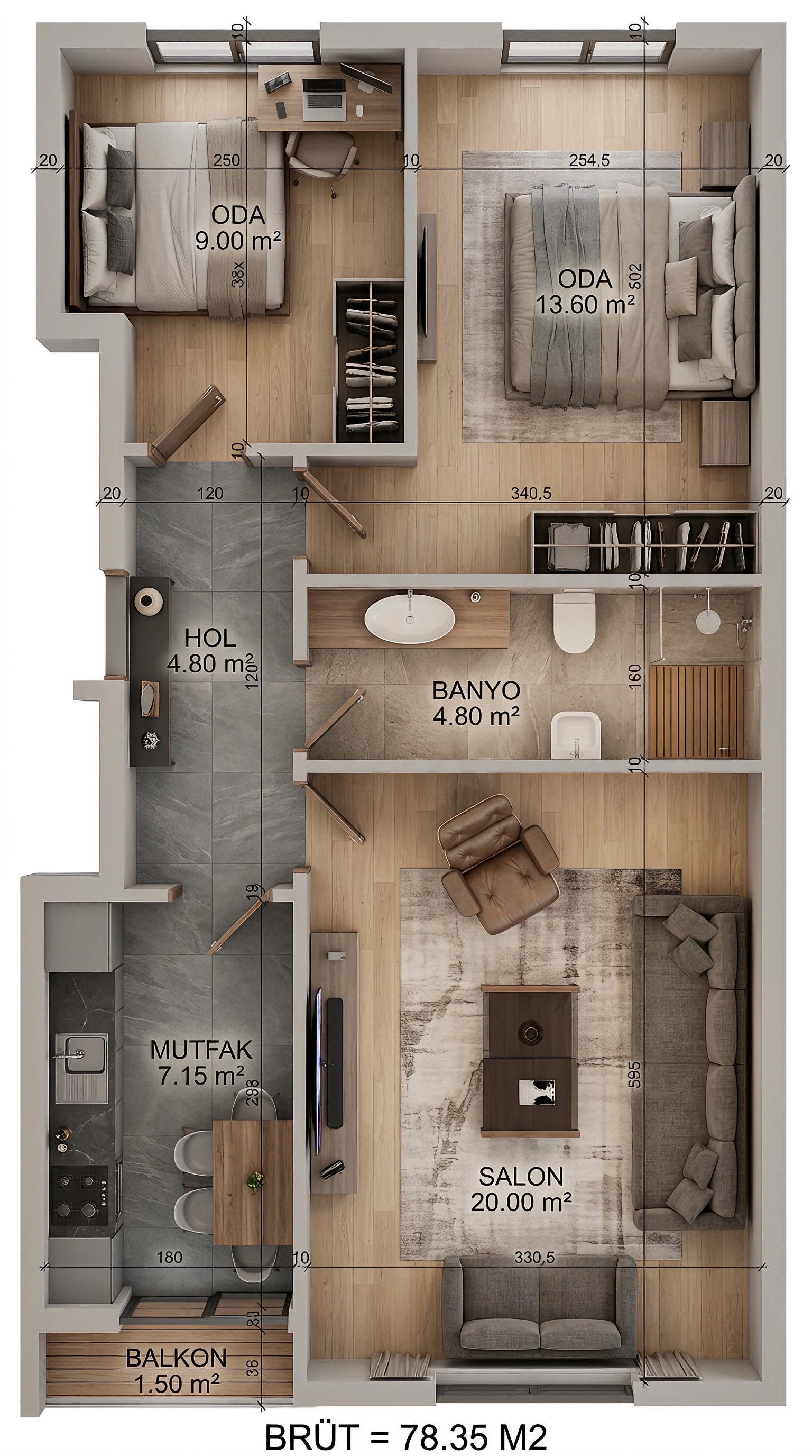 Interior design in Contemporary style — Living Room by GenRoom AI