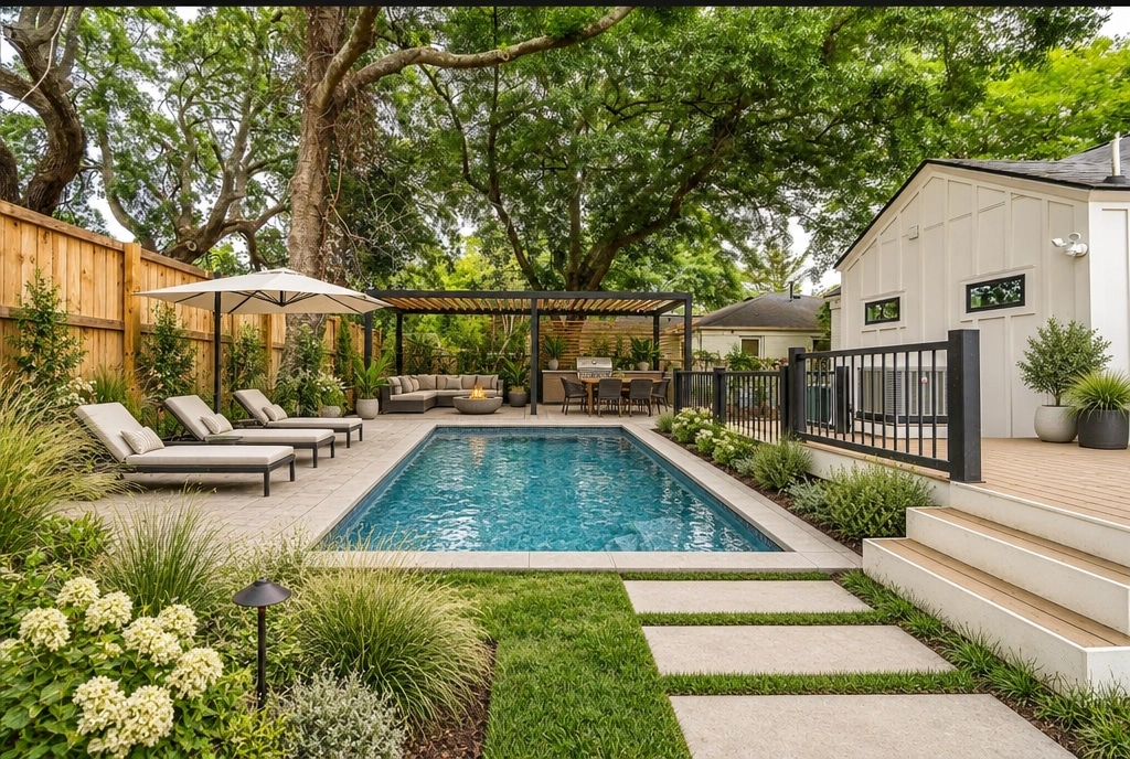 Landscape design in Contemporary Yard style — Yard by GenRoom AI
