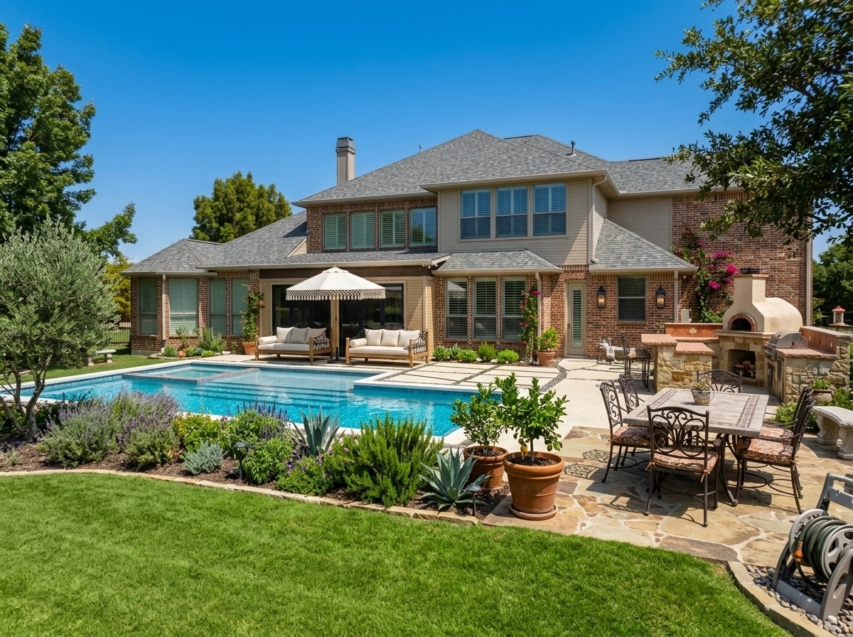 Landscape design in Mediterranean Yard style — Yard by GenRoom AI