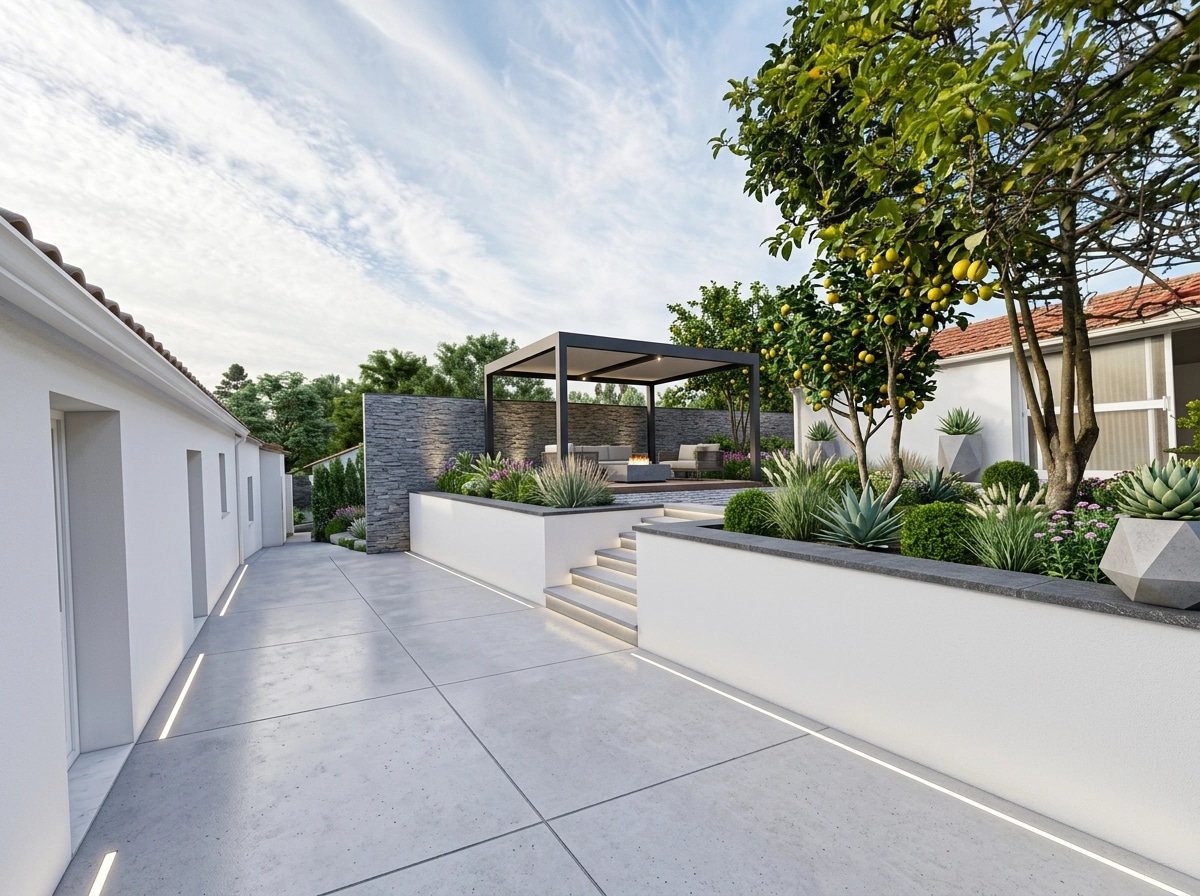 Landscape design in Contemporary Yard style — Yard by GenRoom AI