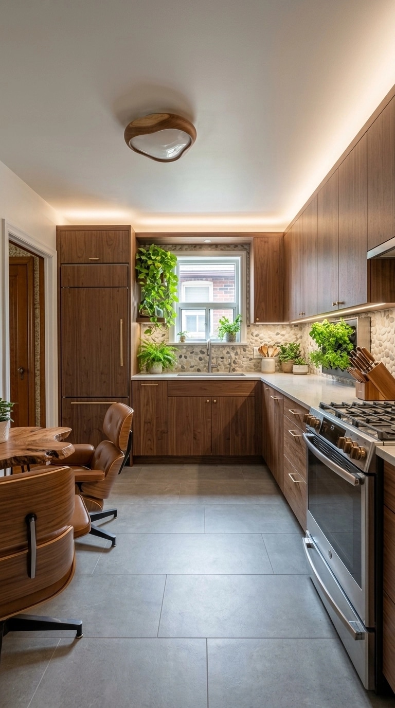 Biophilic Kitchen design — interior photo by GenRoom AI