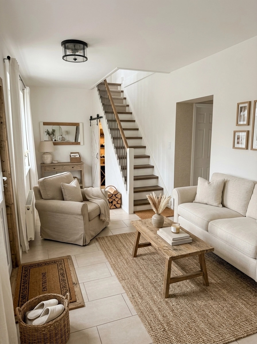 Modern Farmhouse Living Room design — interior photo by GenRoom AI
