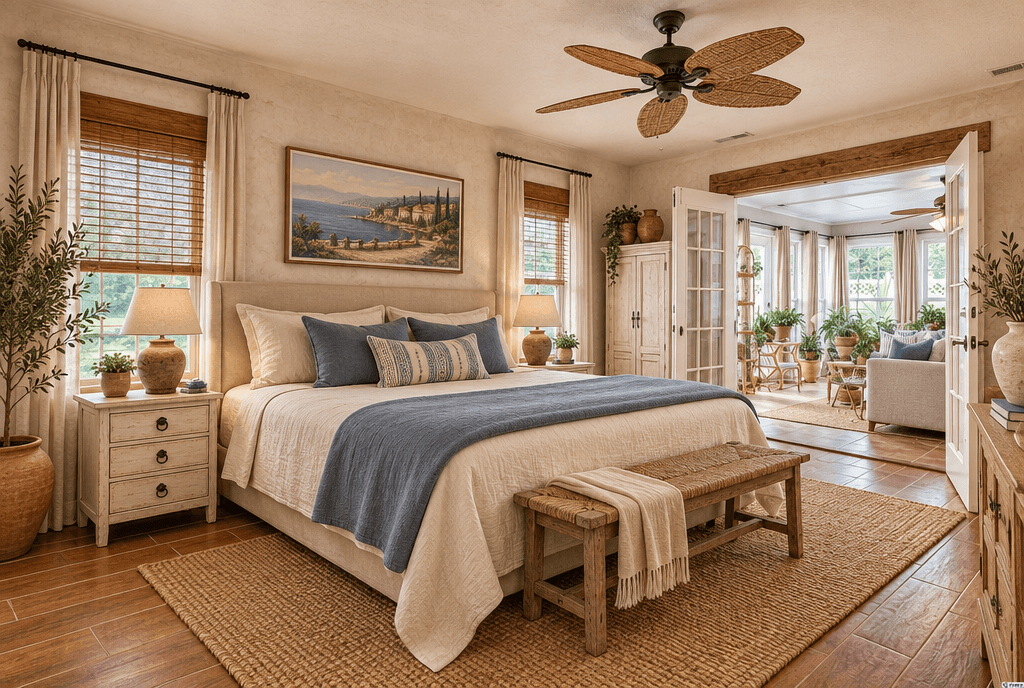 Interior design in Mediterranean style — Bedroom by GenRoom AI