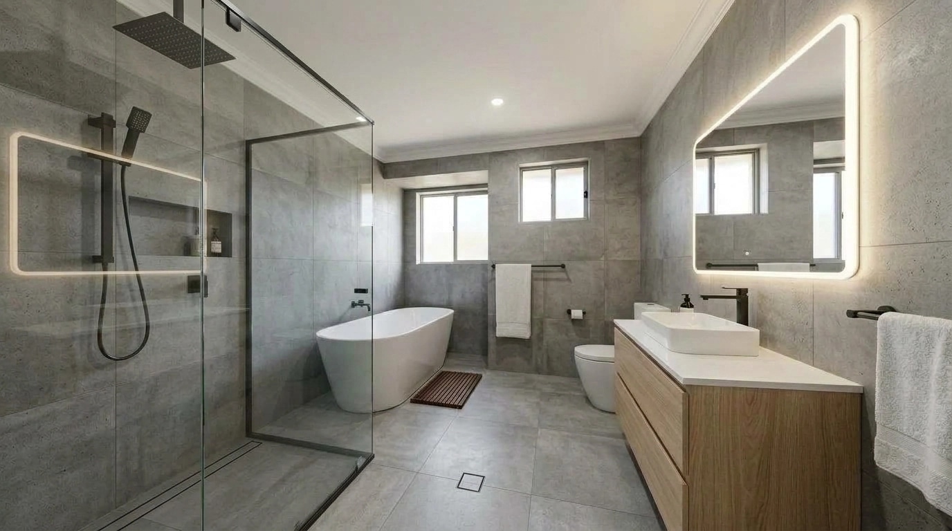 Bathroom interior in no_style style — photo by GenRoom AI