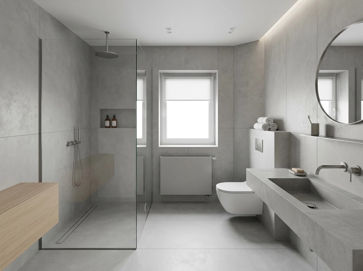 Minimalism Bathroom design — interior photo by GenRoom AI