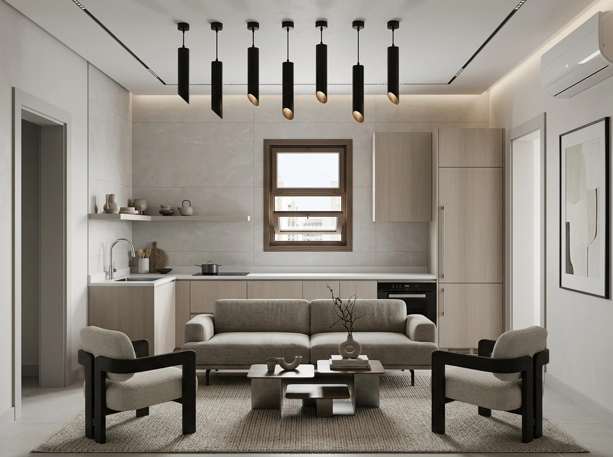 Minimalism Living Room design — interior photo by GenRoom AI