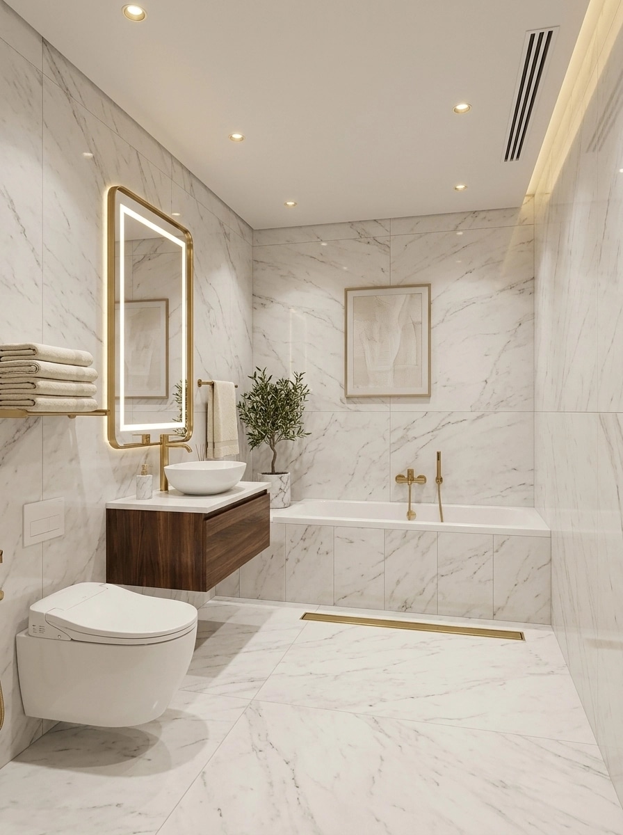 Bathroom interior in no_style style — photo by GenRoom AI