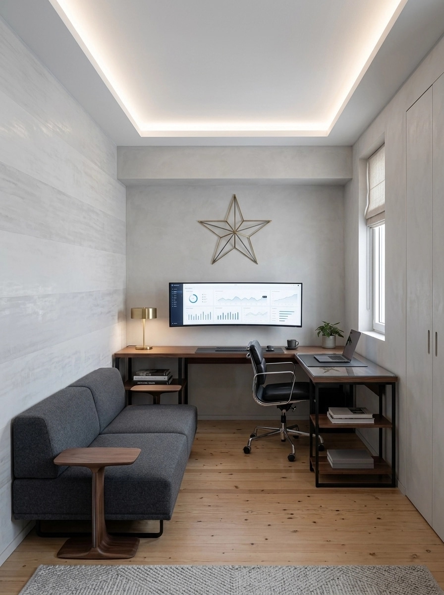 Interior design in Minimalism style — home_office by GenRoom AI