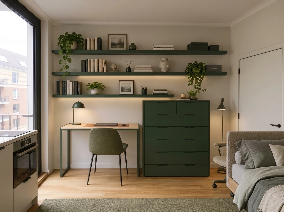 Interior design in Scandinavian style — studio by GenRoom AI