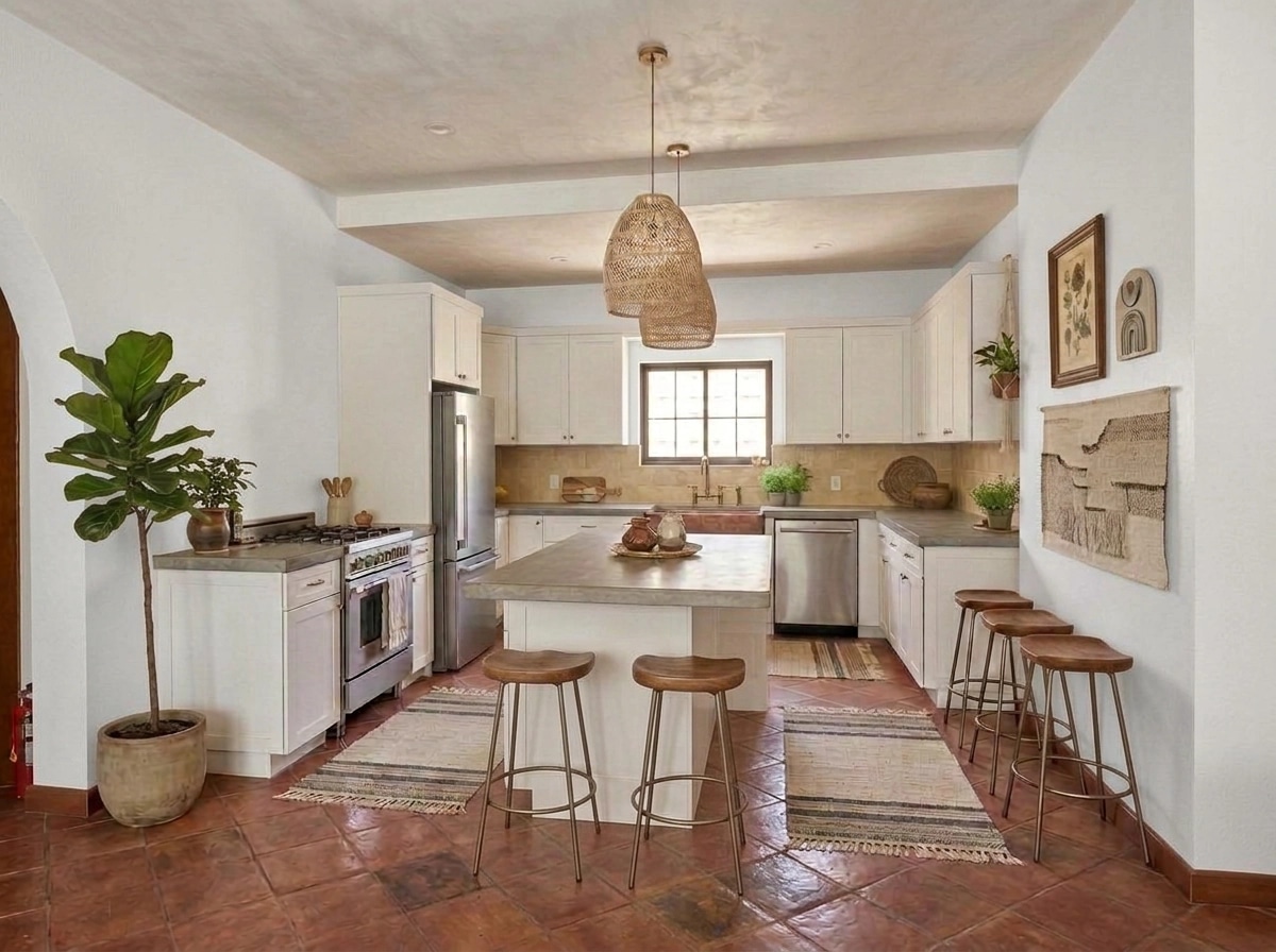 Kitchen interior in Bohemian style — photo by GenRoom AI