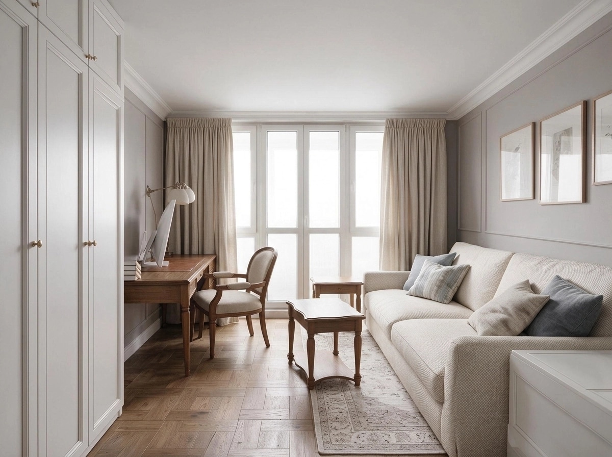 Transitional Office design — interior photo by GenRoom AI