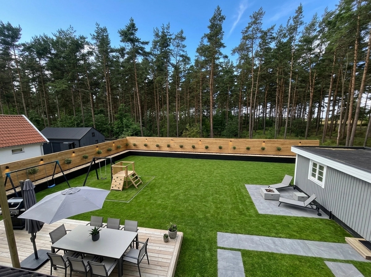 Diseño paisajístico en estilo Minimalist Yard — Jardín por GenRoom AI