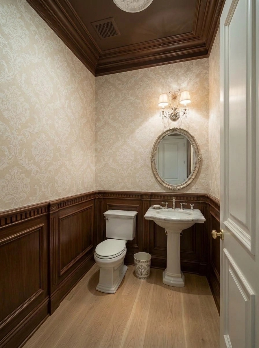 Bathroom interior in Neoclassic style — photo by GenRoom AI