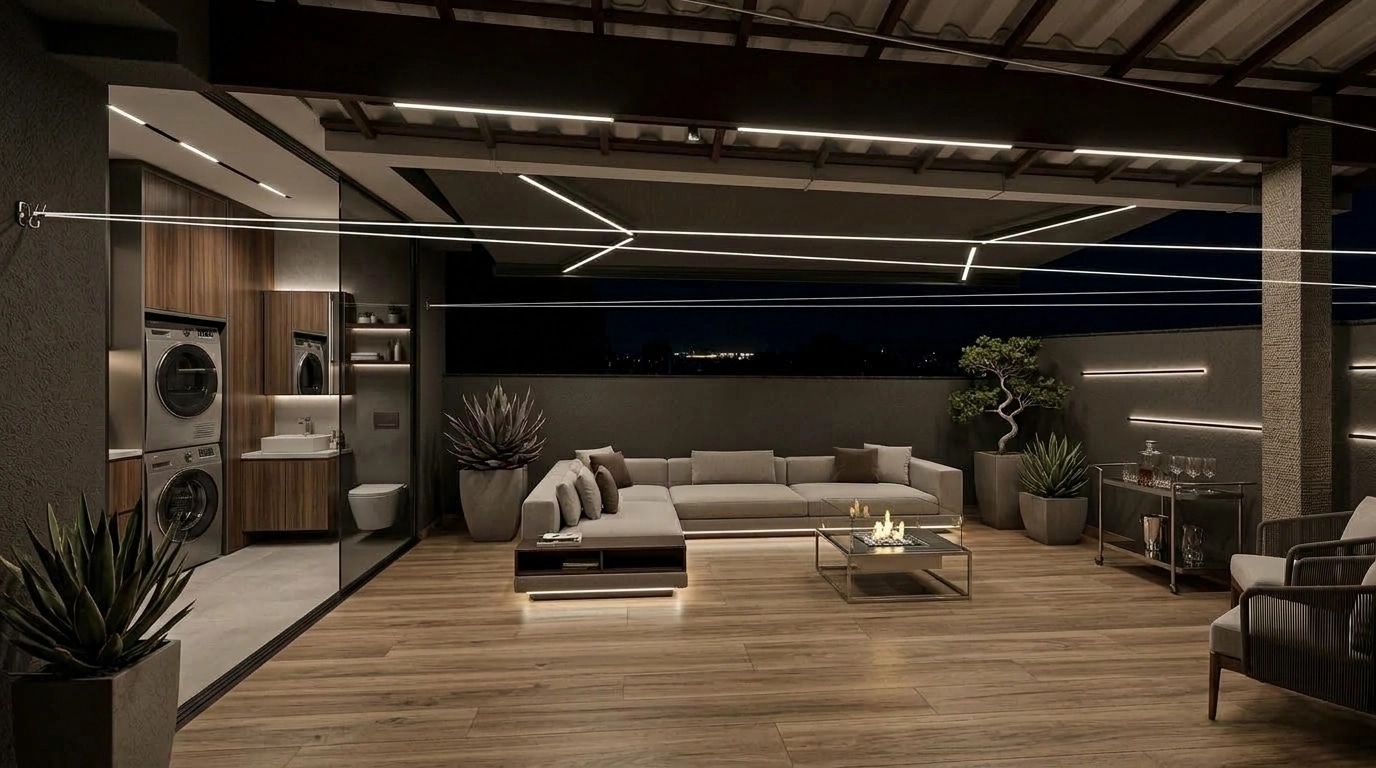 Interior design in Contemporary style — terrace by GenRoom AI