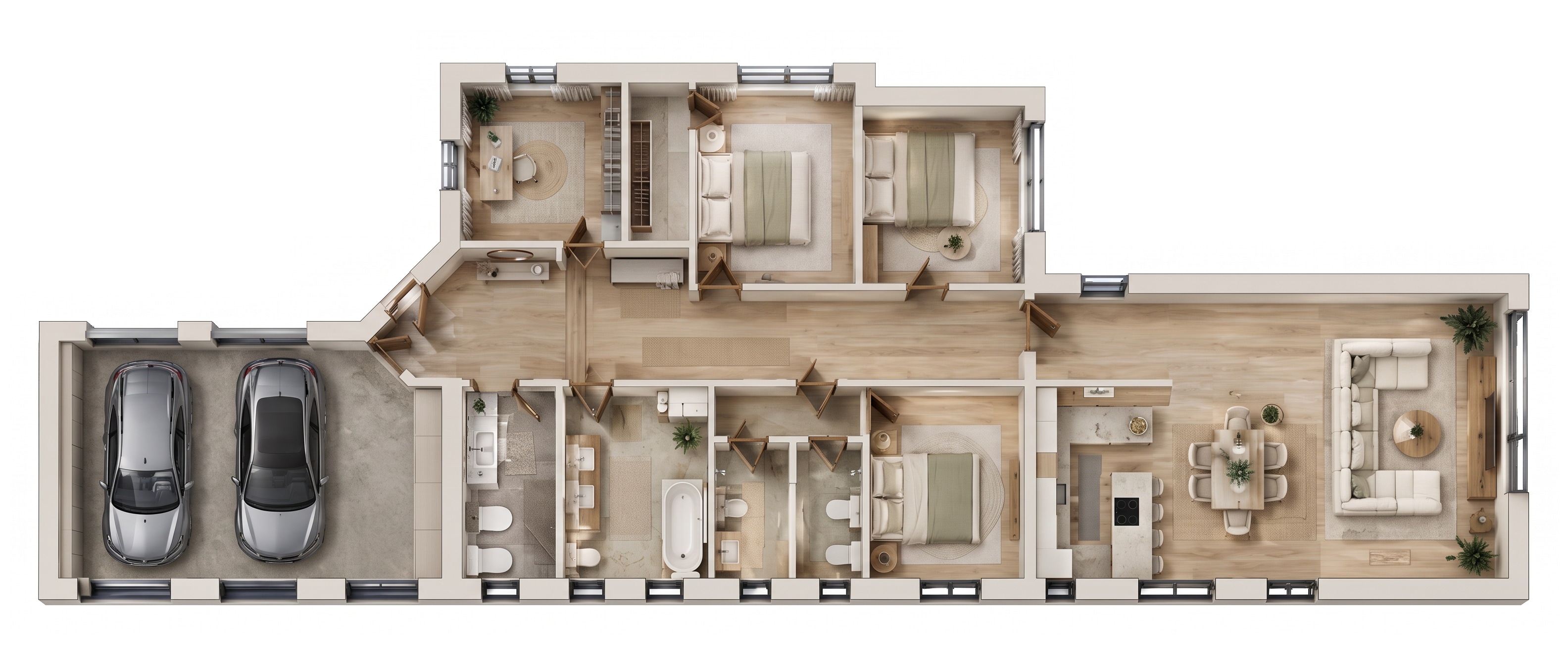 Interior design in Minimalism style — Living Room by GenRoom AI