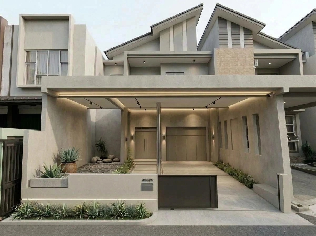 Minimalist Facade Facade design — facade photo by GenRoom AI