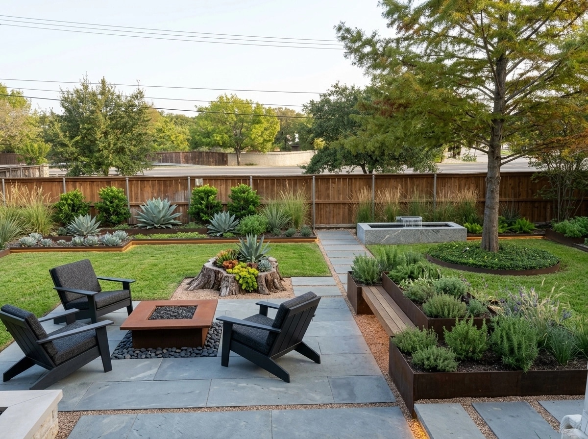Landscape design in Contemporary Yard style — Yard by GenRoom AI