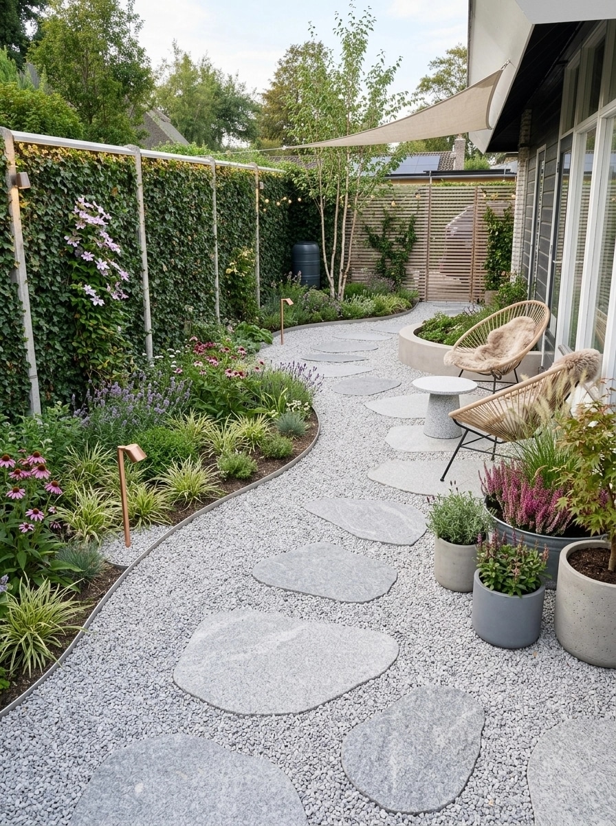 Landscape design in Scandinavian Garden style — Yard by GenRoom AI
