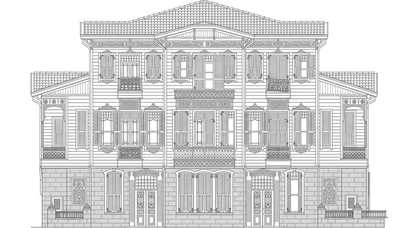 Facade design in Ottoman Facade style — photo by GenRoom AI