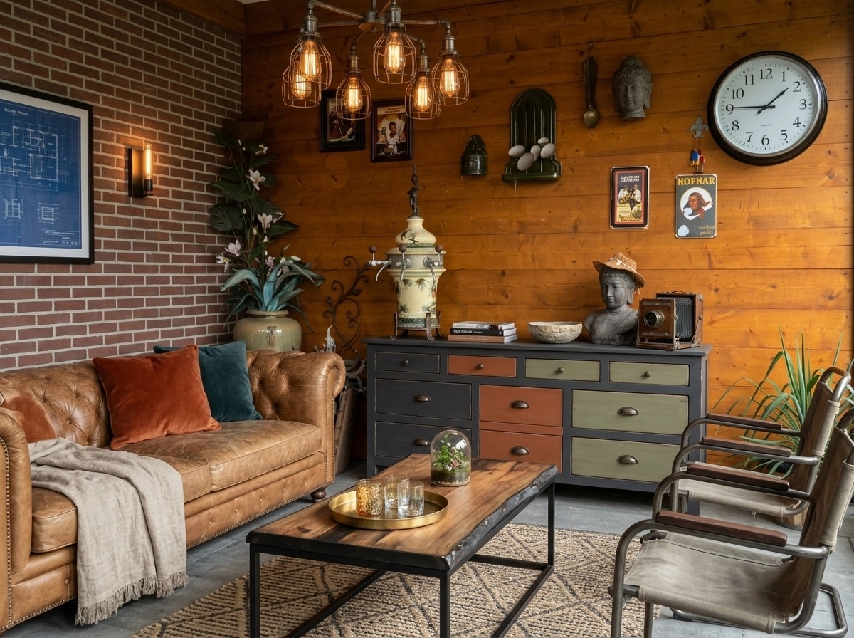 Interior design in Loft / Industrial style — Living Room by GenRoom AI