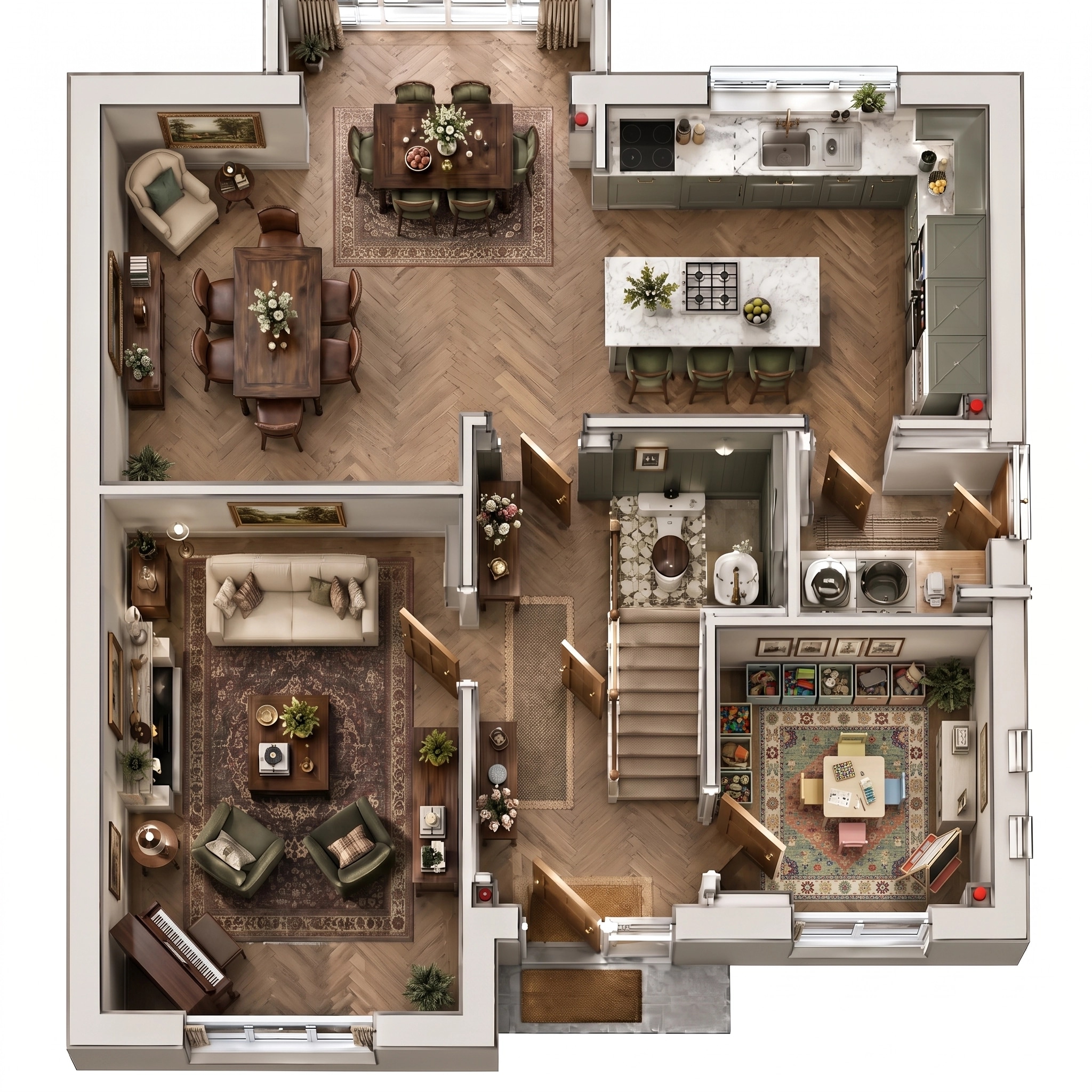 Interior design in British style — Living Room by GenRoom AI