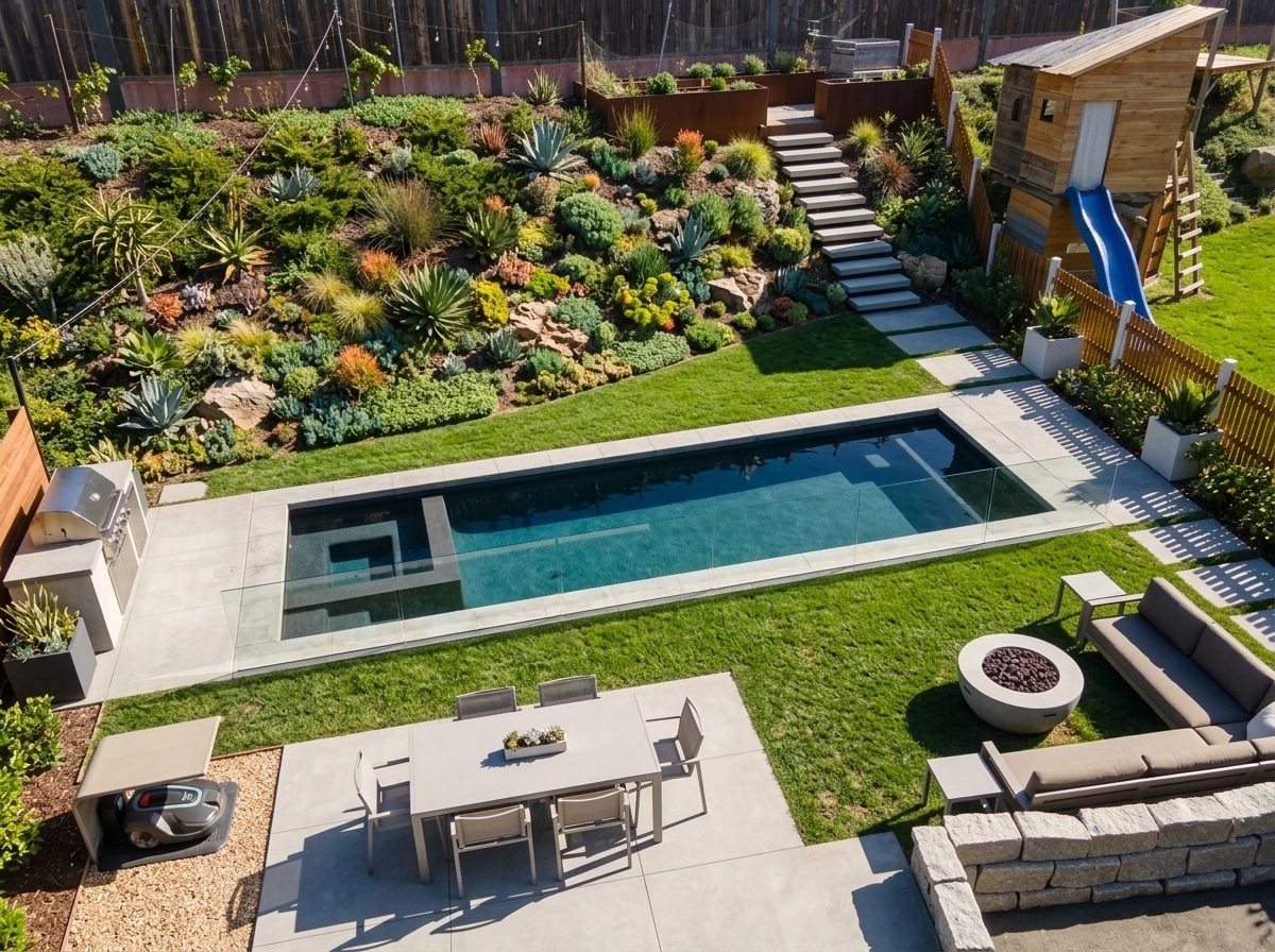 Contemporary Yard Yard design — yard photo by GenRoom AI