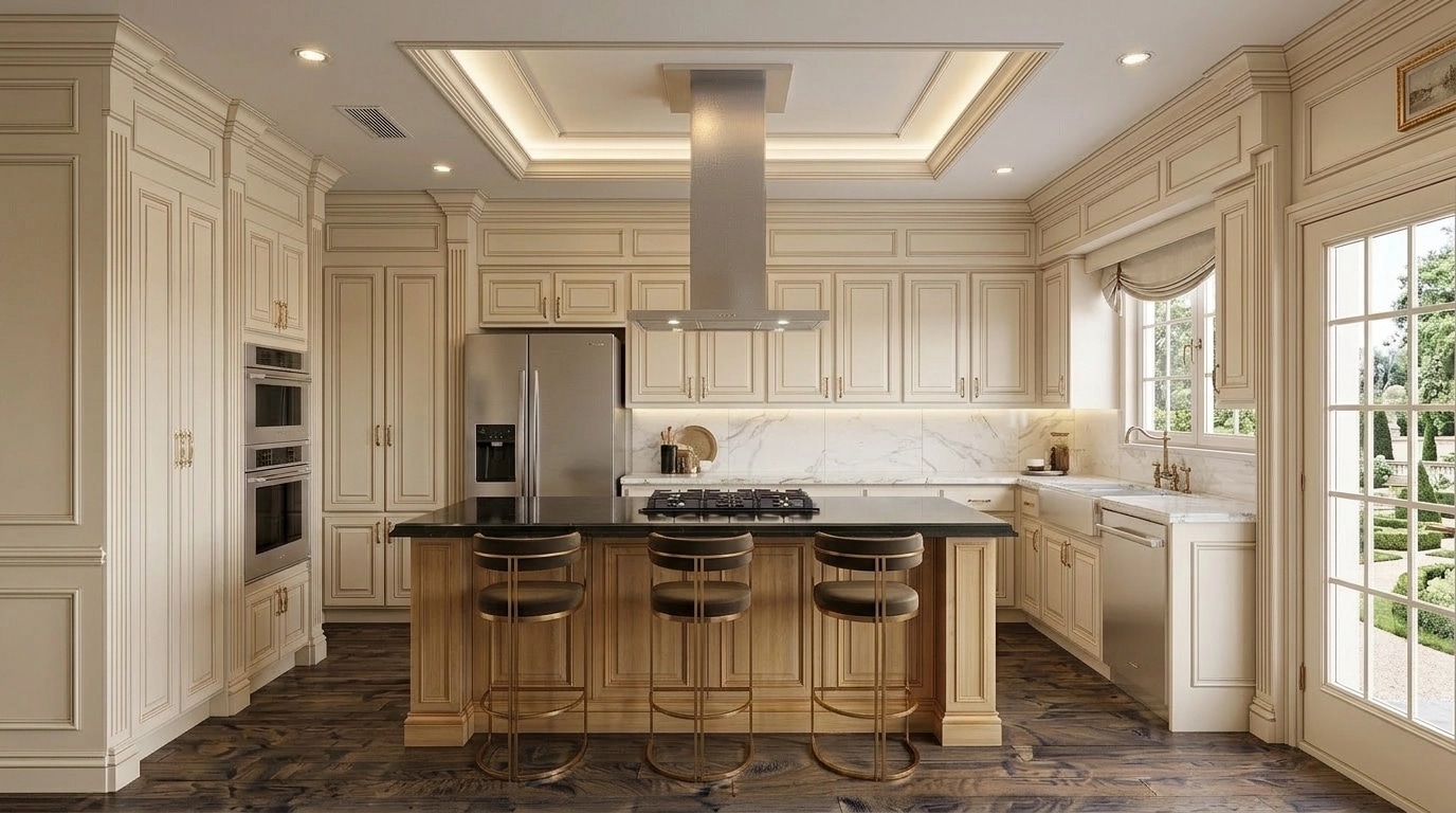 Neoclassic Kitchen design — interior photo by GenRoom AI