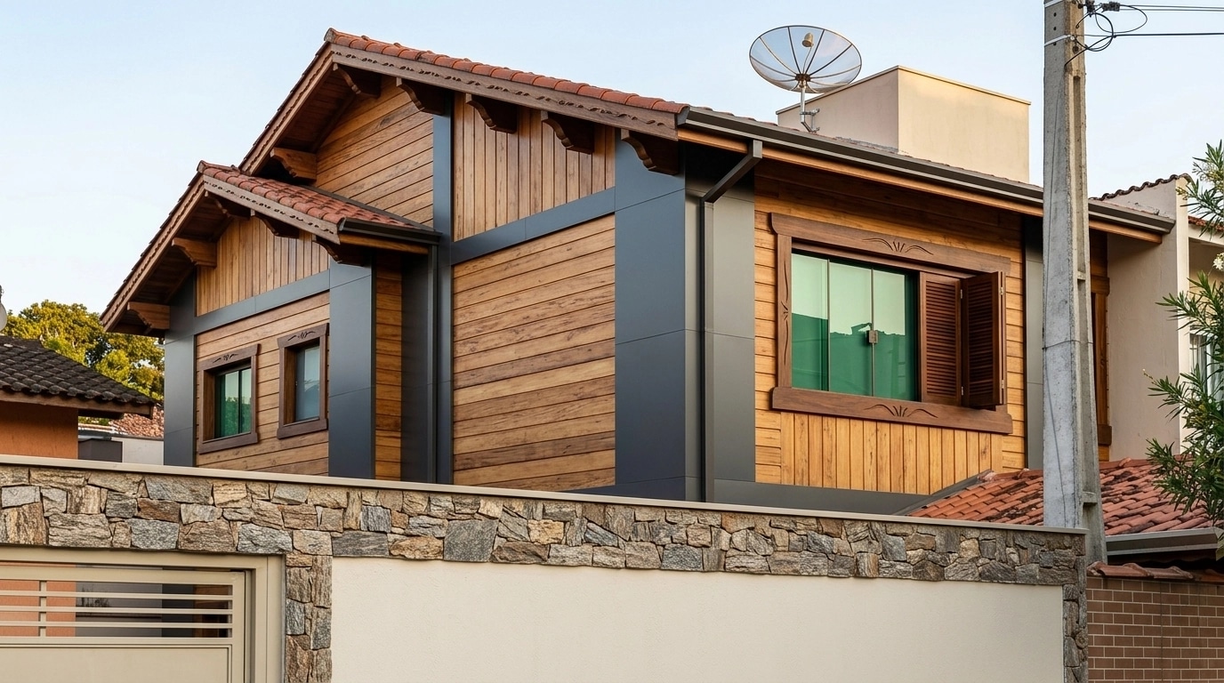 Facade design in Chalet Facade style — photo by GenRoom AI