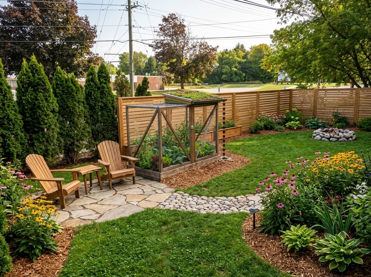 Landscape design in Eco Natural Garden style — Yard by GenRoom AI