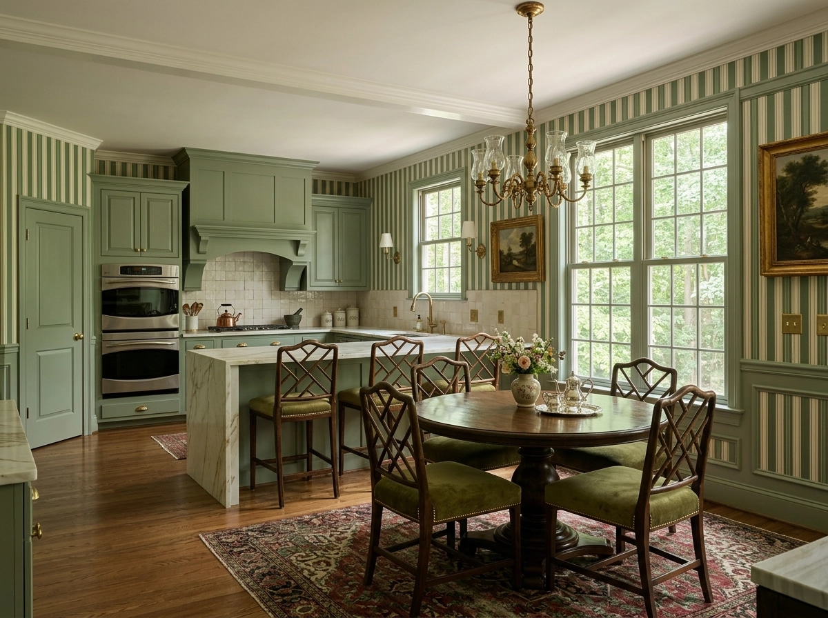 Kitchen interior in British style — photo by GenRoom AI