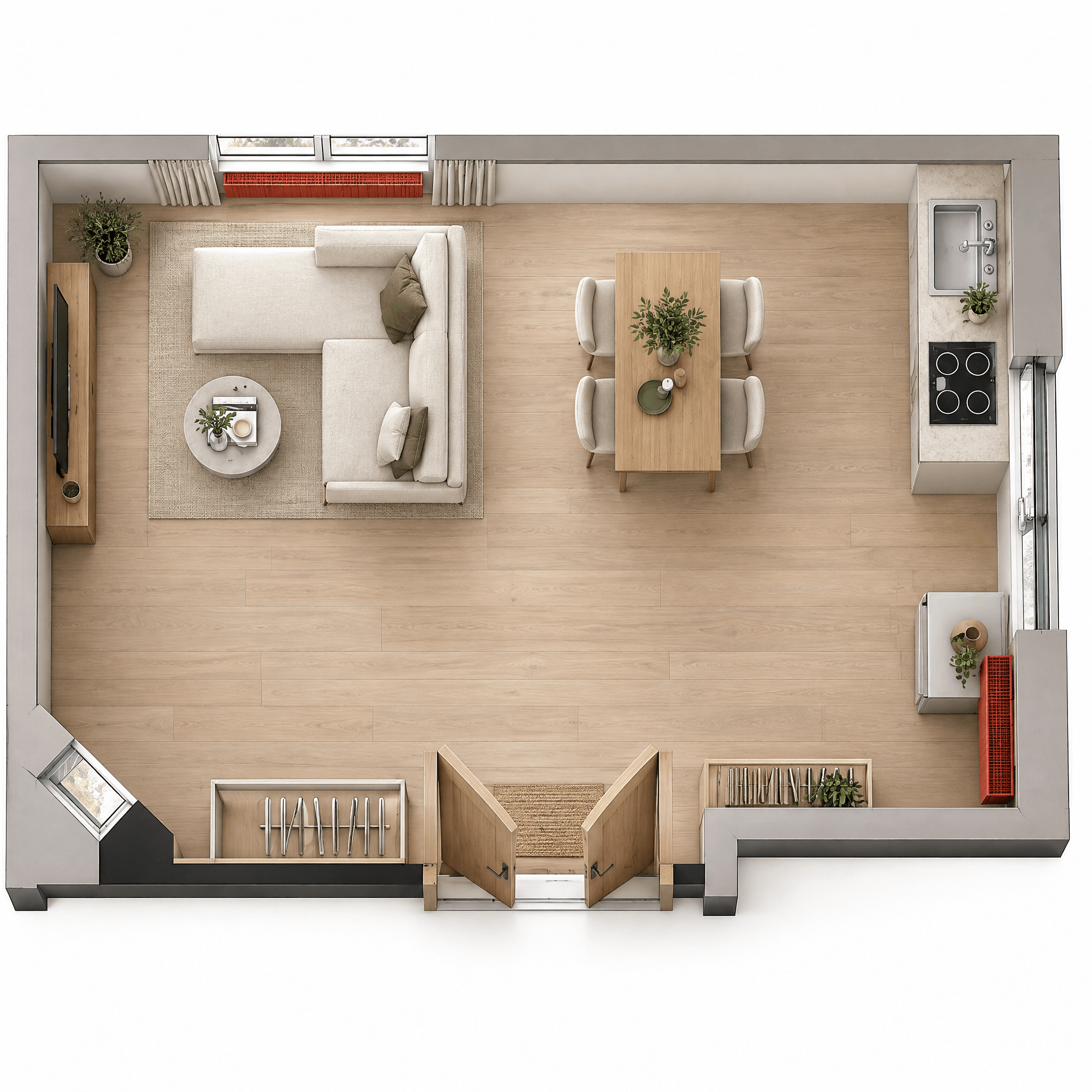Minimalism Sala de Estar design — interior photo by GenRoom AI