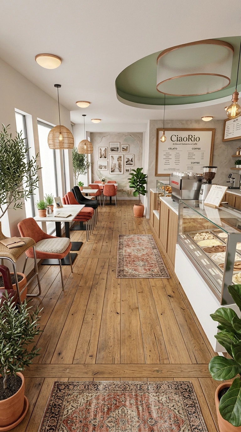 Interior design in Bohemian style — coffee_shop by GenRoom AI