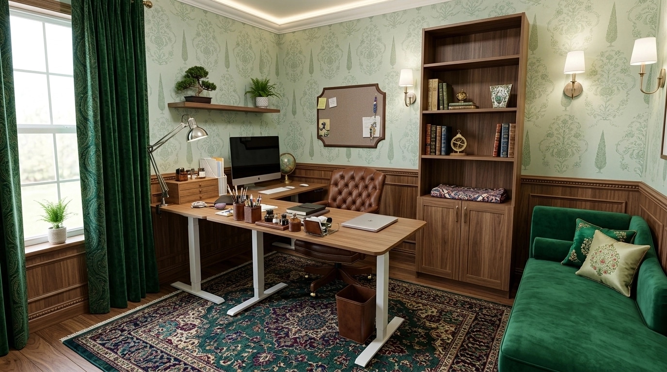 Design de interiores em estilo British — home_office por GenRoom AI