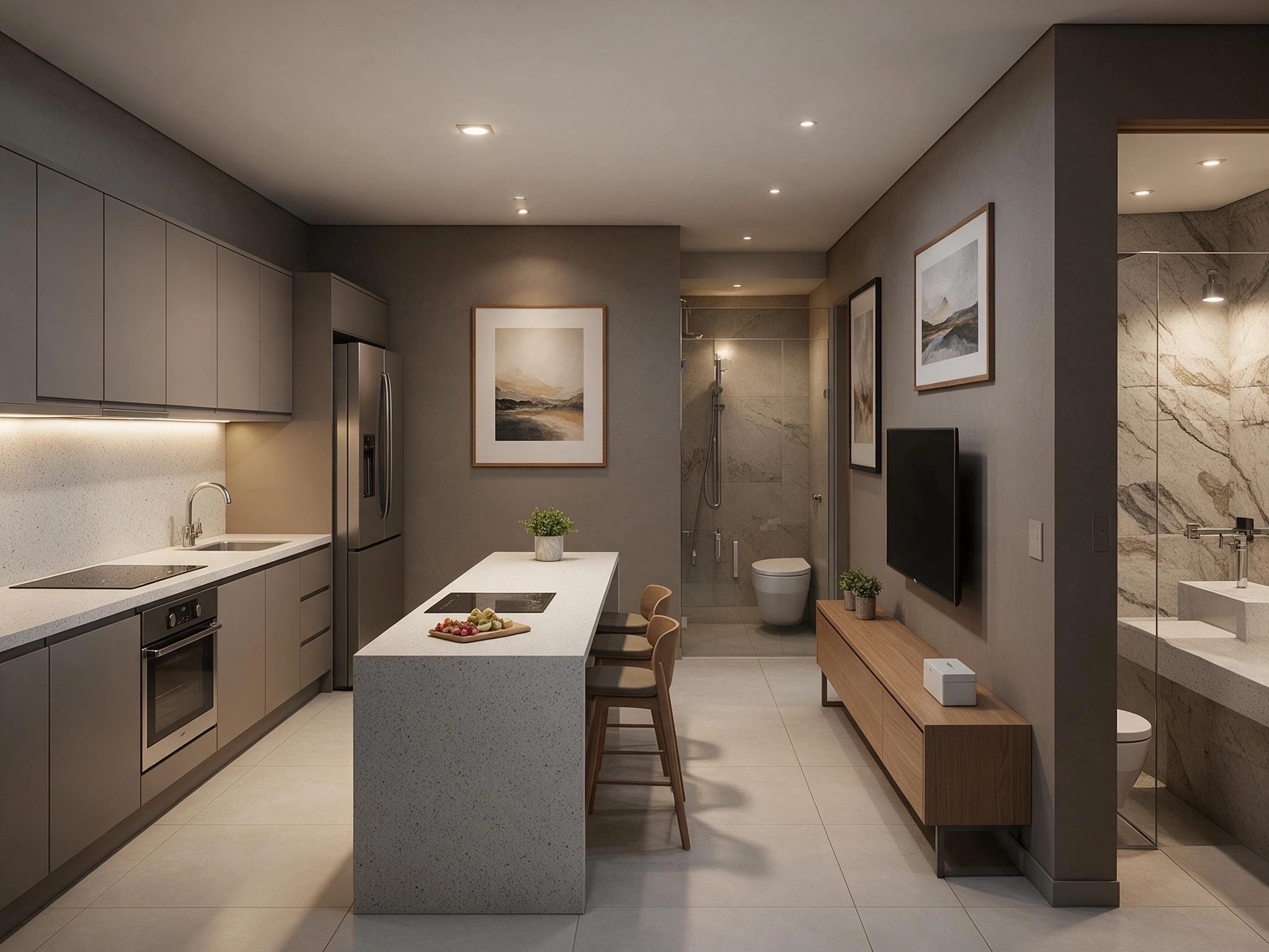 Interior design in Contemporary style — Kitchen by GenRoom AI