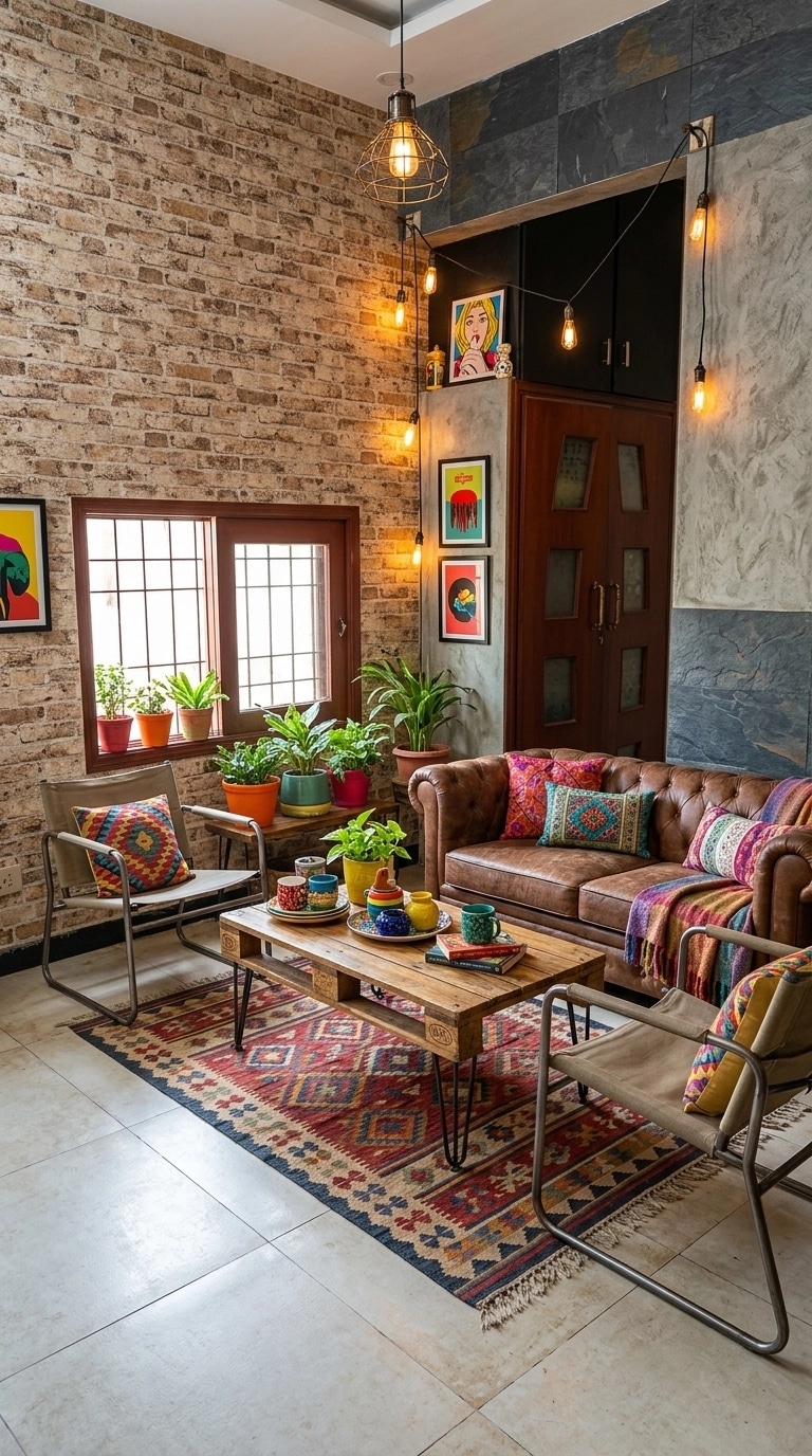 Interior design in Loft / Industrial style — Living Room by GenRoom AI
