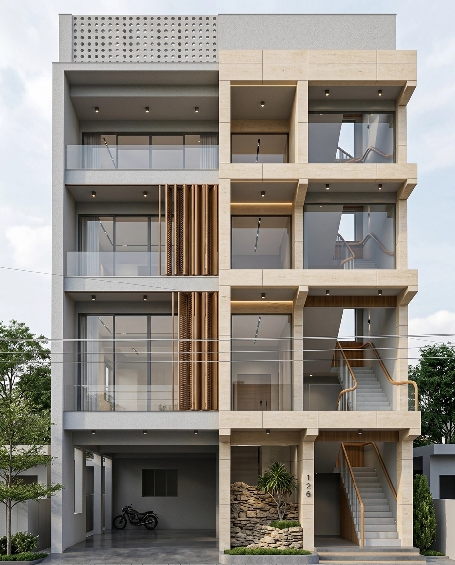 Facade design in Minimalist Facade style — Facade by GenRoom AI