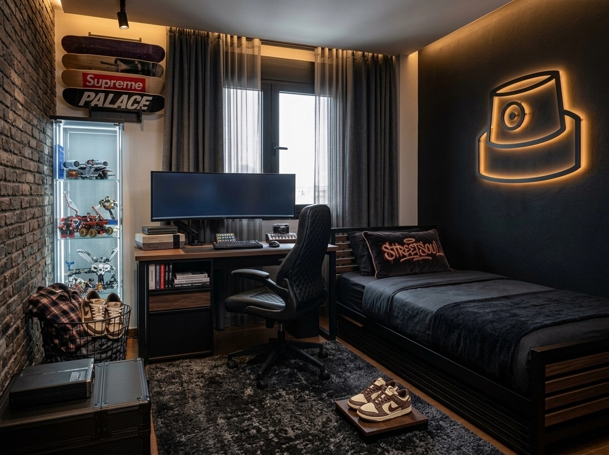 Interior design in Blacktec style — Bedroom by GenRoom AI
