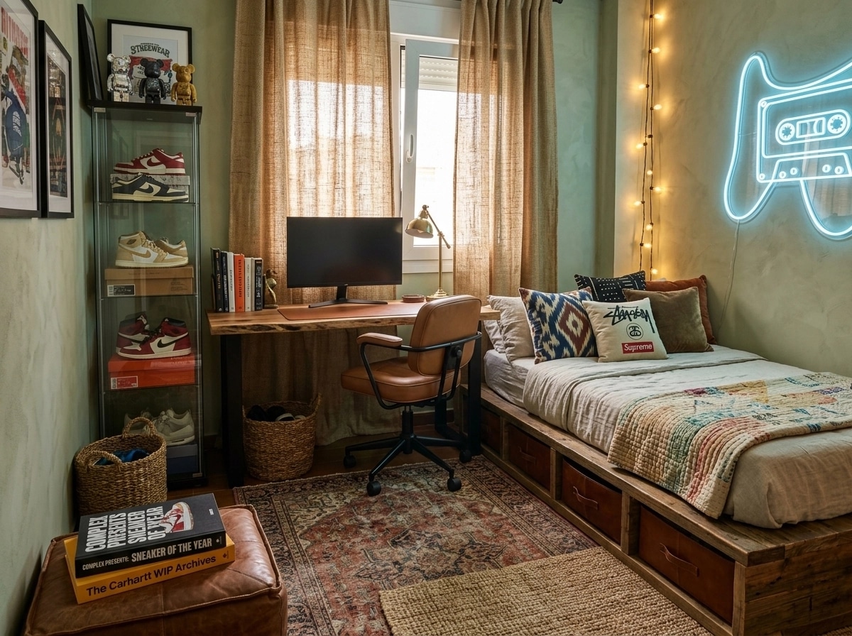 Bohemian Bedroom design — interior photo by GenRoom AI