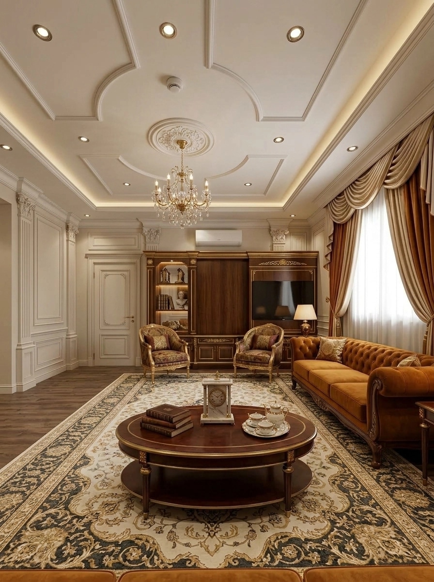 Interior design in Neoclassic style — Living Room by GenRoom AI