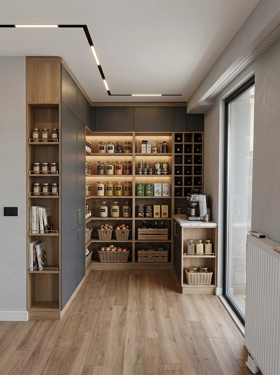 Interior design in Contemporary style — pantry by GenRoom AI
