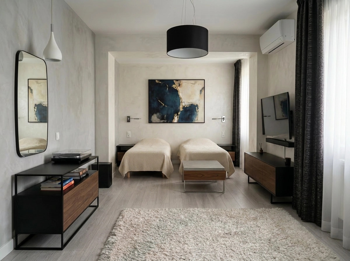 Contemporary Bedroom design — interior photo by GenRoom AI